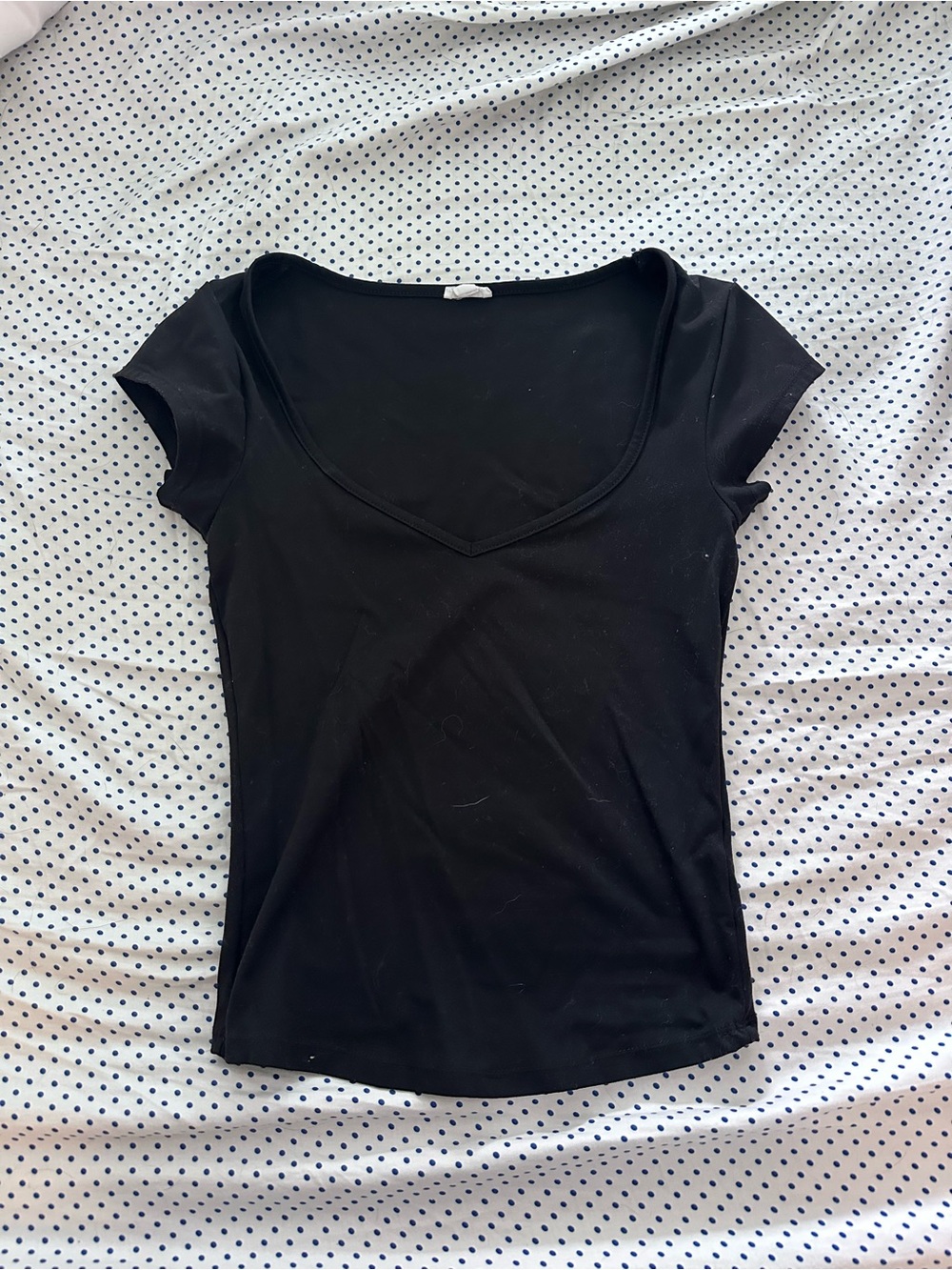 Garage Black Short Sleeve Scoop Neck Tee